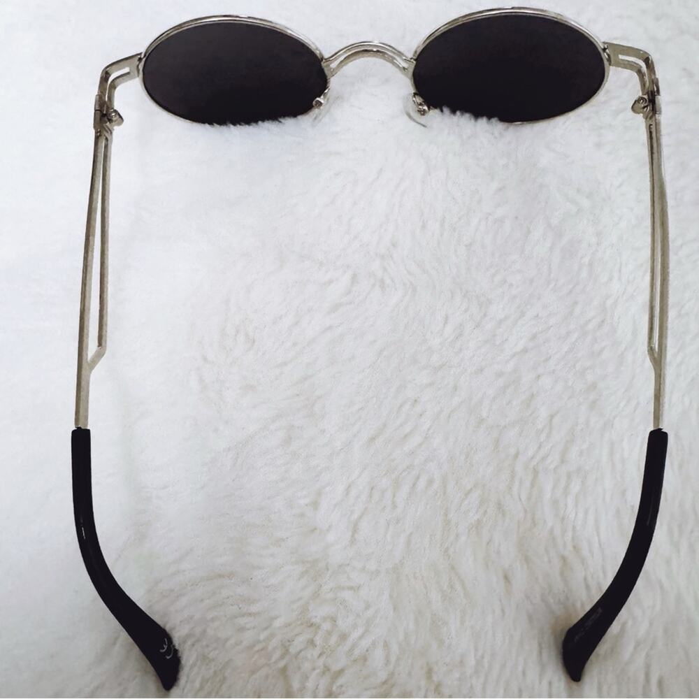 Brandon Black with Silver Rim Round Sunglasses - Picture 11 of 14